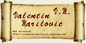 Valentin Marilović vizit kartica